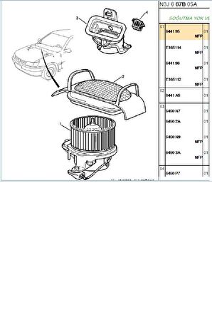 Kalorifer Motoru Berlingo Partner 1,9 (342755-VAL698046-644195)