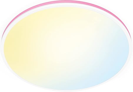Ayarlanabilir beyaz ve renkli Rune tavan lambası (2100 lm), LED lamba, 16 milyon renk veya sıcak ila soğuk beyaz kısılabilir ışık, Wi-Fi üzerinden ses/uygulama ile akıllı ışık kontrolü, beyaz