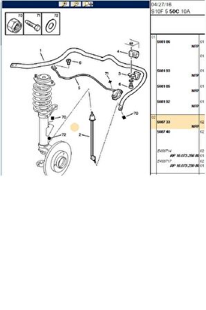 Ön Z Rot 106 Gtı (00657-1202401-508733)