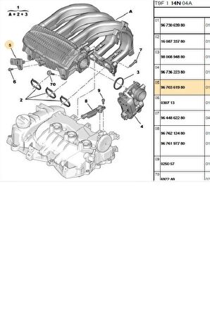 Emme Manifold Sensörü 208 308 C-elysee C3 1,2 VTI (VAL255610-9670361980)