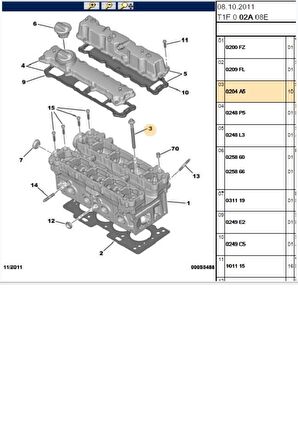 Silindir Kapak Saplaması 206-207-307-C2-C3-C4 1.4I ET3J4 (0204A5)