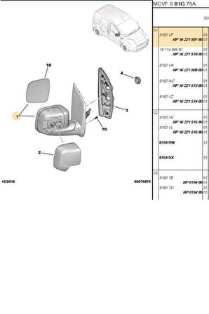 Sağ Ayna Mekanik Bipper (5418010HR-0011045-8153VF)