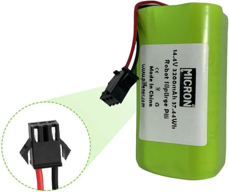 14.4V 3200MAH Robot Süpürgeler İçin Uyumlu Pil (Batarya) Yüksek Kapasite Yüksek Performans, 1.5 Kata Kadar Uzun Kullanım