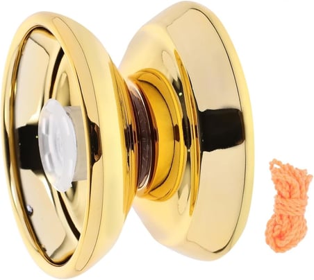 Metal Yoyo Oyuncak Extra Rulmanlı Profesyonel Yo-Yo Oyuncağı Unresponsive Yoyo Gold