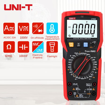 Unı-t Ut 89X Dijital Multimetre True Rms Ncv 1000V Ac/Dc 20A Ac/Dc