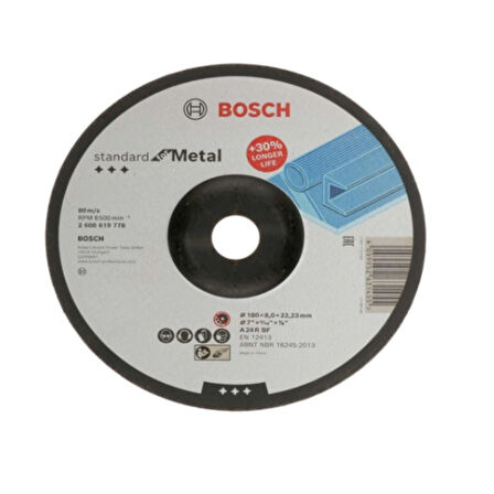 Bosch 180x6 Mm Standart Metal Taşlama Taşı 2608603183 X 5adet