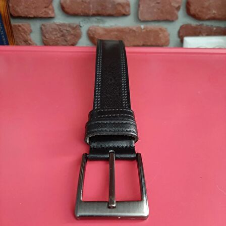 Erkek 4 Cm. Siyah Hakiki Deri (Vejetal Dana Derisi) 120 Cm. Gvn-0052