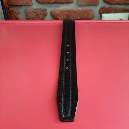 Erkek Kemer 3,5 Cm. Desenli Siyah Hakiki Deri (Vejetal Dana Derisi) 135 Cm. Gvn-0053