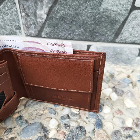 Hakiki Deri Erkek Bozuk Para Gözlü Taba Cüzdan gvn-0132