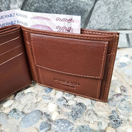 Hakiki Deri Erkek Bozuk Para Gözlü Taba Cüzdan gvn-0133