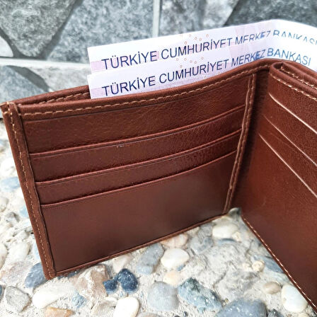 Hakiki Deri Erkek Bozuk Para Gözlü Taba Cüzdan gvn-0133