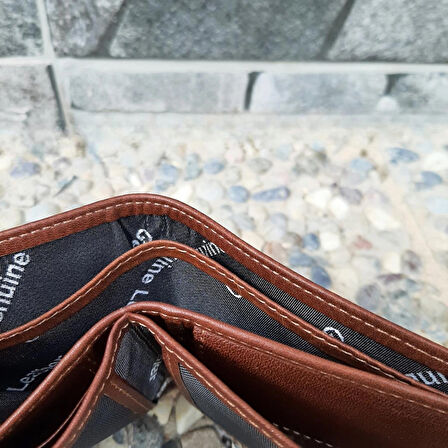 Hakiki Deri Erkek Bozuk Para Gözlü Taba Cüzdan gvn-0133