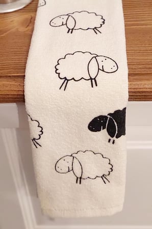 5'li Pamuklu Baskılı Havlu Seti 30x50 cm El Yüz Mutfak Havlusu Yumuşak Desenli Su Emici Set