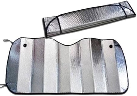 Araba Ön Cam Güneş Şemsiyesi Araç Içi Cam Vantuzlu Katlanır Güneşlik Koruyucu Perde 130 Cm X 60 Cm