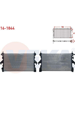 BOXER JUMPER DUCATO3 SU RADYATÖRÜ EURO5 GEÇMELİ VEKA (161844-1330X6-1382424080-MGA 80487)