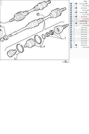 Boxer Jumper Ducato1 2 Sağ Aks 18 Q (70145-Gsp 210032-327310-327313-3273Q7)