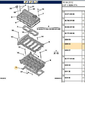 Boxer Jumper3 Silindir Kapak Contası 1 15 Orj (P0209Es)