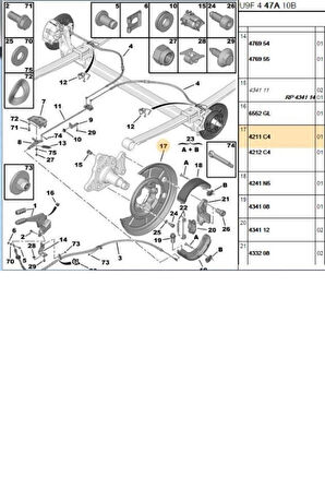 Boxer Jumper Ducato 3 Fren Tablası Arka Sol (Fts002-4211C4)