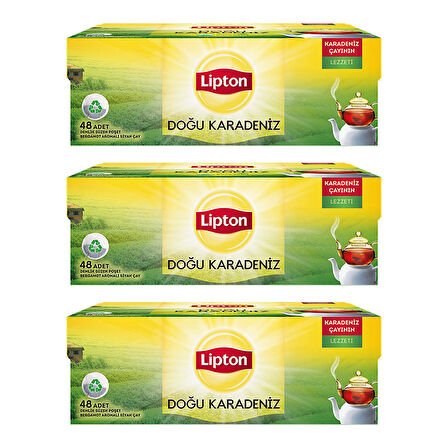 Lipton Doğu Karadeniz Demlik Poşet Çay 48'li 153 G x 3 Adet