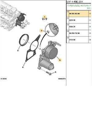 Boxer Jumper3 Vakum Pompası Pierburg Euro 5 (704230020-9678125380-Bk2Q2A451Fa)