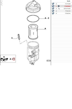 Boxer Jumper Ducato3 Euro4 Mazot Filtresi (77362340E)