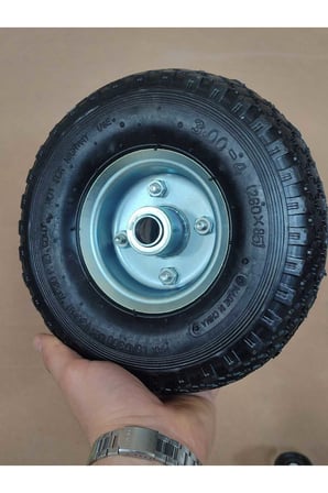 260x85 Mm Çelik Jant Tekerlek Siboplu Bilyeli Rulmanlı Havalı Dublex El Arabası Yük Taşıma Tekeri