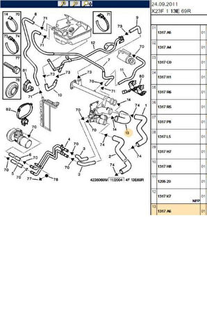 Boxer Jumper Ducato 2 Termostat Hortumu 2 8 Orj (P1317A6)