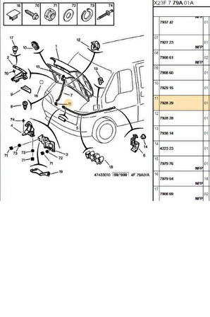 Boxer Jumper Ducato 1 2 3 Kaput Dayama Sekmanı (P792829)