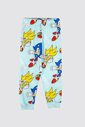 The Hedgehog Super Sonic Desenli %100 Pamuk Çocuk Pijama Takımı