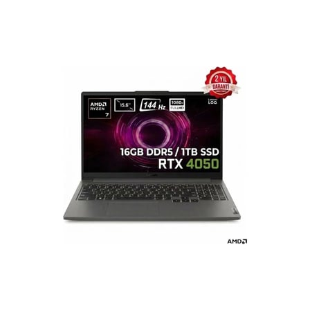 Lenovo LoqE 15ARP10A4 Amd Ryzen 7 170 16GB 512GB SSD RTX4050 Windows 11 Home 15.6" FHD 144Hz IPS Taşınabilir Bilgisayar 83S000DXTRA4