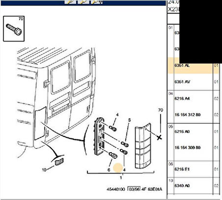 Boxer Jumper Ducato 1 Stop Sağ Mars (510351-6351AL-130299905)