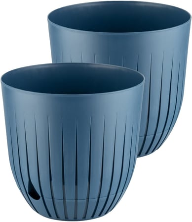 Çizgi Saksı (2, Krem, 1 Litre)