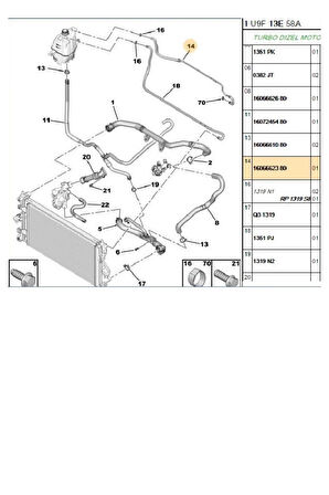 Boxer Jumper Ducato3 Yedek Su Depo Hortum Euro5 Orj (P1606662380)