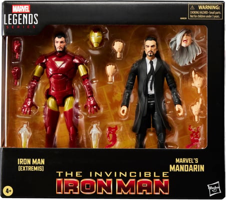 Hasbro Marvel Legends Serisi Demir Adam (Extremis) ve Marvel's Mandarin İkili Aksiyon Figür Seti, Avengers Comics