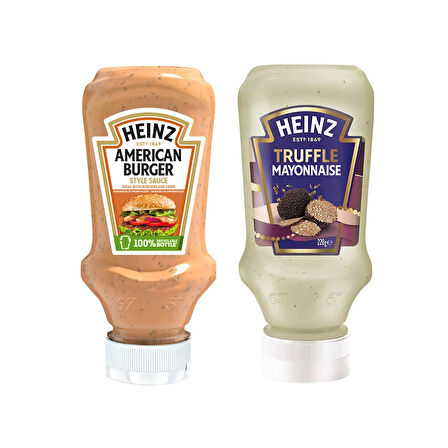 Heinz American Burger Sos 230 gr + Truffle Mayonez 220 gr 2 li Set