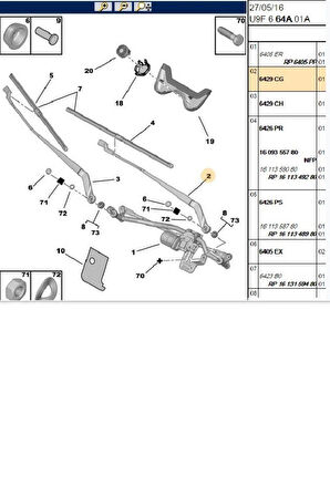 Boxer Jumper Ducato3 Ön Silecek Kolu Sol (P6429Cg)
