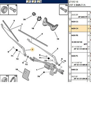 Boxer Jumper Ducato3 Ön Silecek Kolu Sağ (P6429Ch)