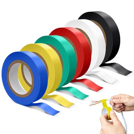 Elektrik yalıtım bandı 6 parça dekorasyon bandı 16 mm x 15 m, toplam 90 m