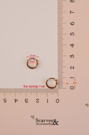 Mini Kalpli Halka Tragus Piercing Helix Kıkırdak