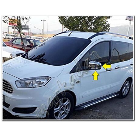 DB Chrome Ford Tourneo Courier Krom Ayna Kapağı 2014-2017 2 Parça Abs Krom