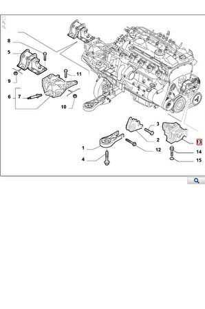 Ducato3 Motor Takozu Sağ Üst(52070-1363376080)