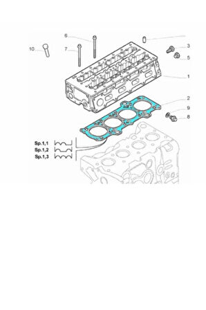    Ducato 3 Silindir Kapak Contası 1.30 Mm 3 Çentik Otoconta(500387069)(389450)