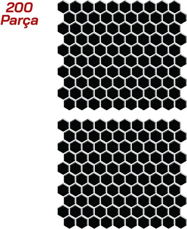 Siyah Bal Petek şeklinde 3D Sticker Motosiklet Depo Yan Pad