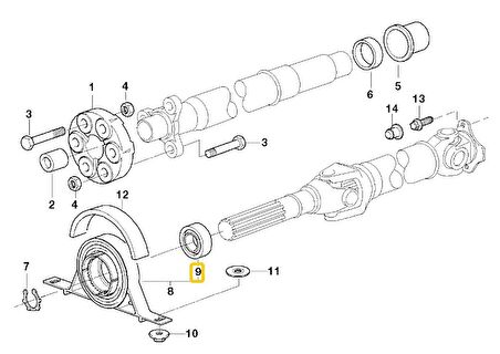 BMW VE MİNİ SKF ŞAFT ASKI BİLYASI 26121225071 - 26121209590