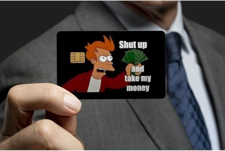 Simpsons Shut Up And Take My Money Kredi Kartı Kaplama &amp; Sticker