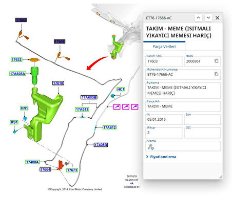 Fıskiye Memesi Courier Transit B460 14 ( ET7617666AC )
