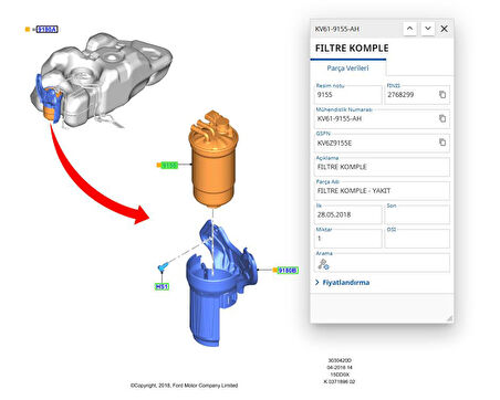Filtre - Yakıt-LYNX Diesel 1.8Tc(90PS) Connect ( ME2T14 9155 B1E )