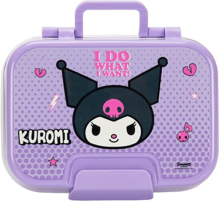 Wiggle Bento Lunchbox Kuromi Tek Katlı 2 Bölmeli Paslanmaz Çelik Sefer Tası