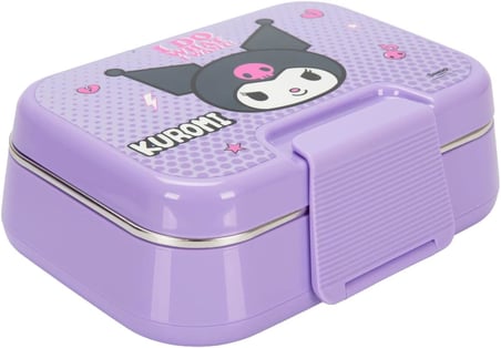 Wiggle Bento Lunchbox Kuromi Tek Katlı 2 Bölmeli Paslanmaz Çelik Sefer Tası