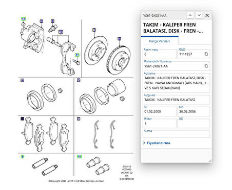 Ön Balata Fiesta 96 ( TAMT2K021FSTE )